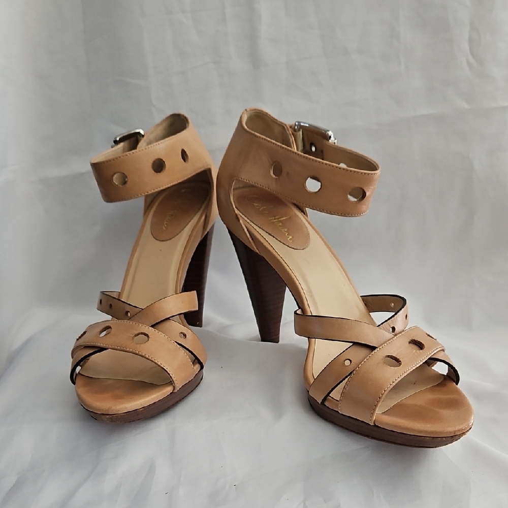 Cole Haan Tan Strappy Heels